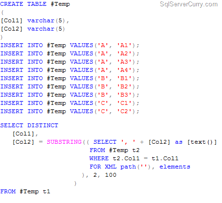 sql rows multiple column into server combine csv select sub substring output